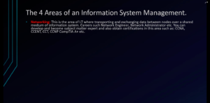 4 Areas of Information System Management