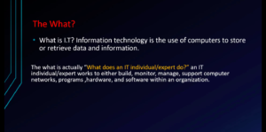 What is I.T?