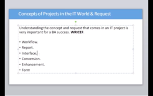 Concepts of IT Projects in the World & Request - Interface