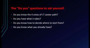 The 4 "Do You" question in IT