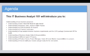 The IT Business Analyst 101