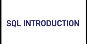 SQL Introduction