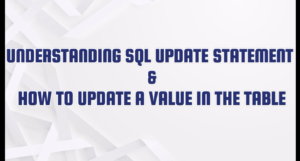 Understanding SQL Update Statement